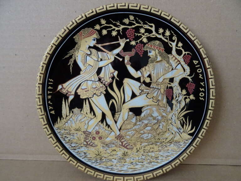 24K verguld wandbord Griekenland 1997